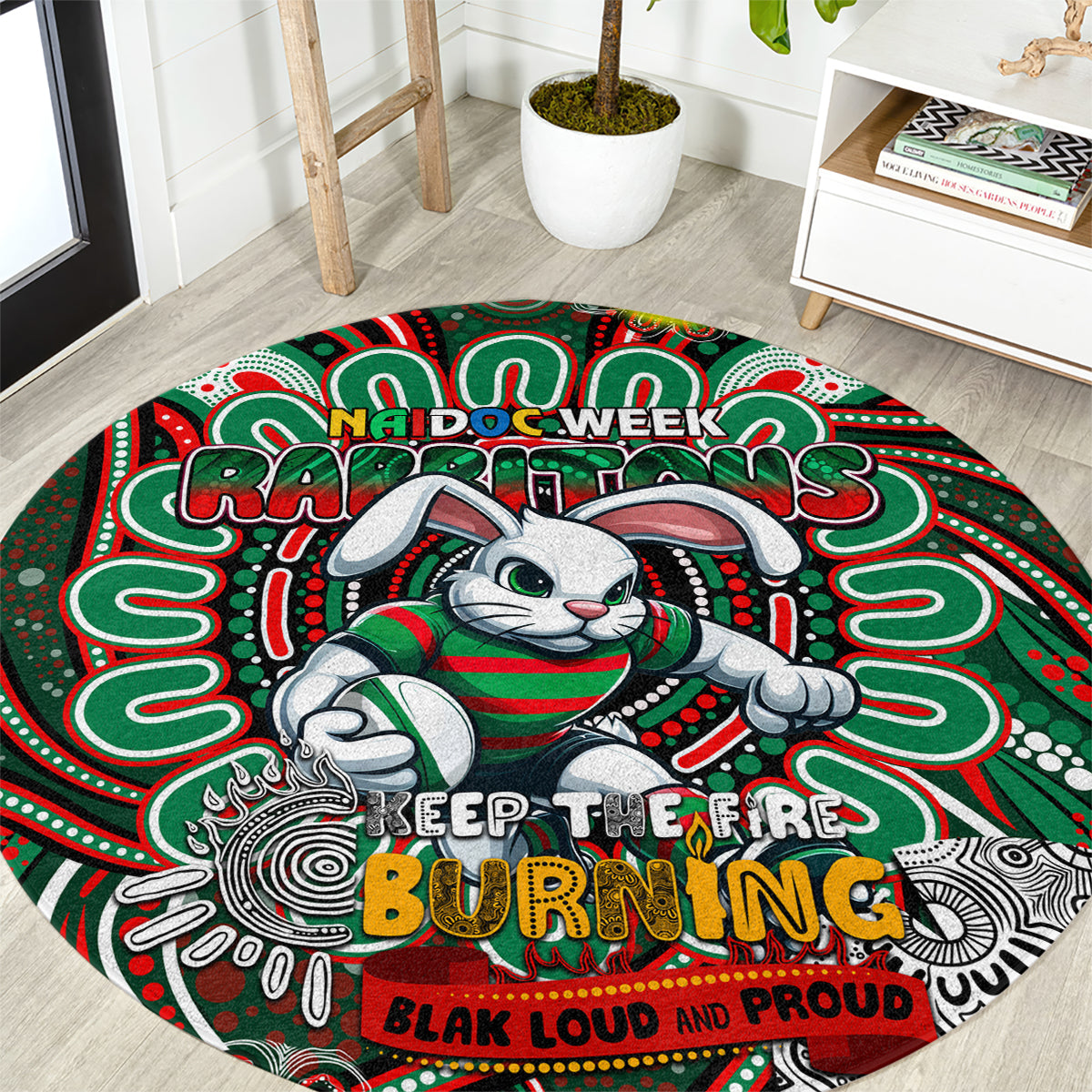 NAIDOC Week 2024 Rabbitohs Round Carpet Mascot Rugby