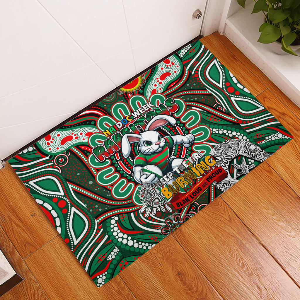 NAIDOC Week 2024 Rabbitohs Rubber Doormat Mascot Rugby