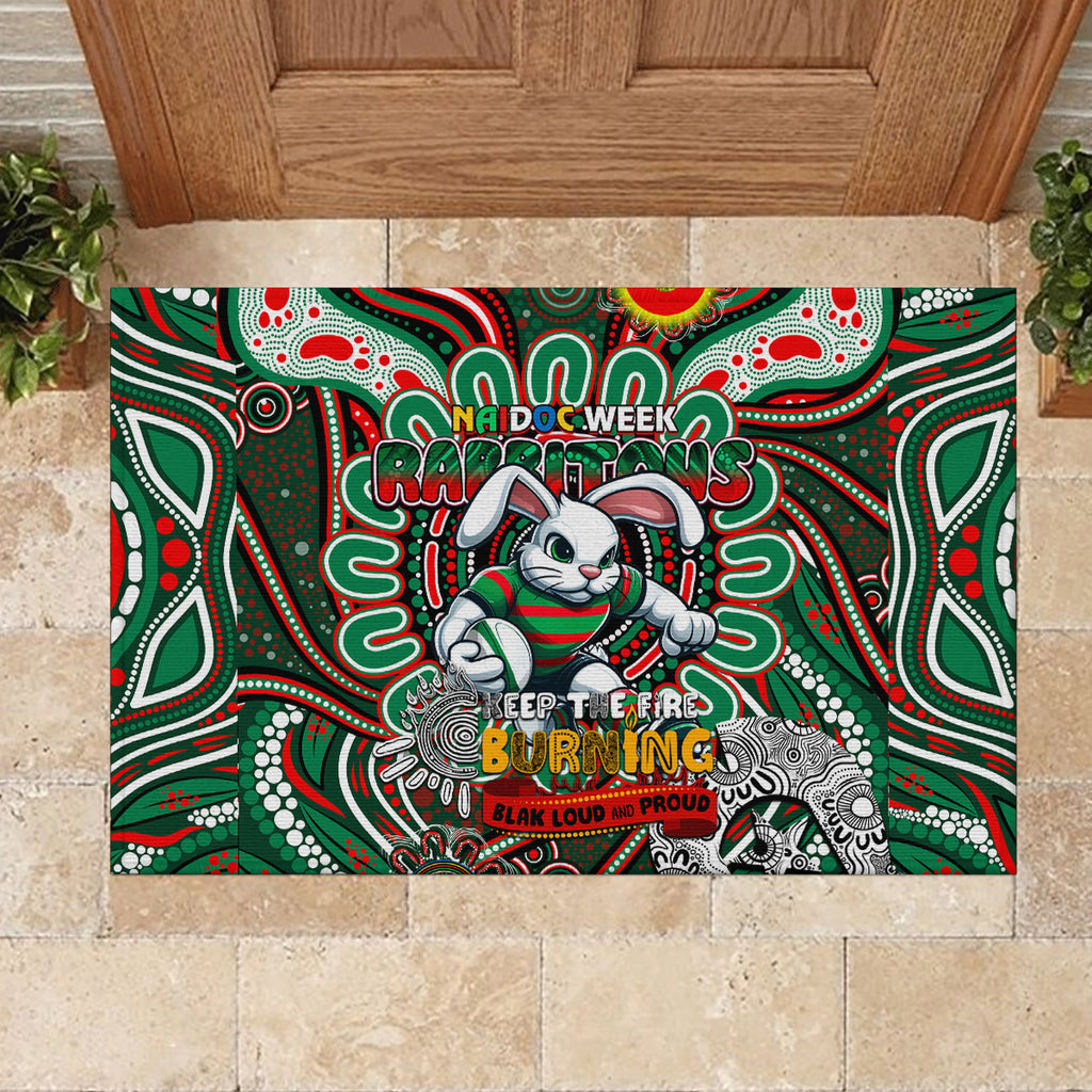 NAIDOC Week 2024 Rabbitohs Rubber Doormat Mascot Rugby