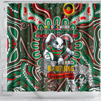 NAIDOC Week 2024 Rabbitohs Shower Curtain Mascot Rugby