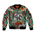 Custom NAIDOC Week 2024 Rabbitohs Sleeve Zip Bomber Jacket Mascot Rugby DT02