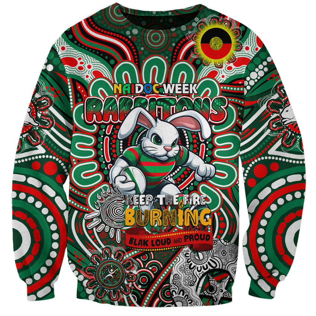 Custom NAIDOC Week 2024 Rabbitohs Sweatshirt Mascot Rugby DT02