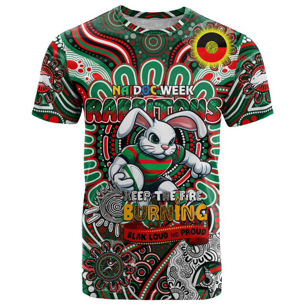 Custom NAIDOC Week 2024 Rabbitohs T Shirt Mascot Rugby DT02