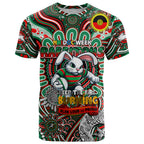 Custom NAIDOC Week 2024 Rabbitohs T Shirt Mascot Rugby DT02