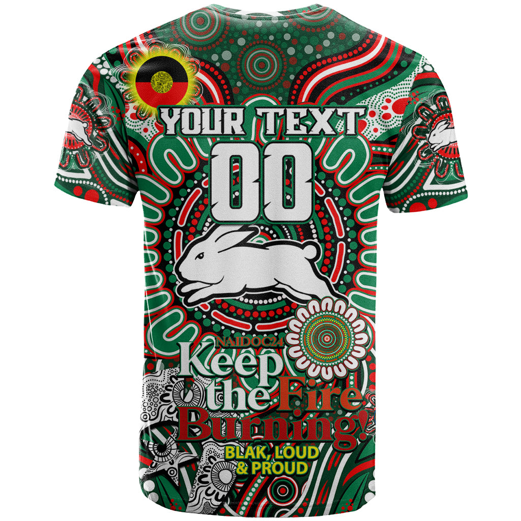 Custom NAIDOC Week 2024 Rabbitohs T Shirt Mascot Rugby DT02