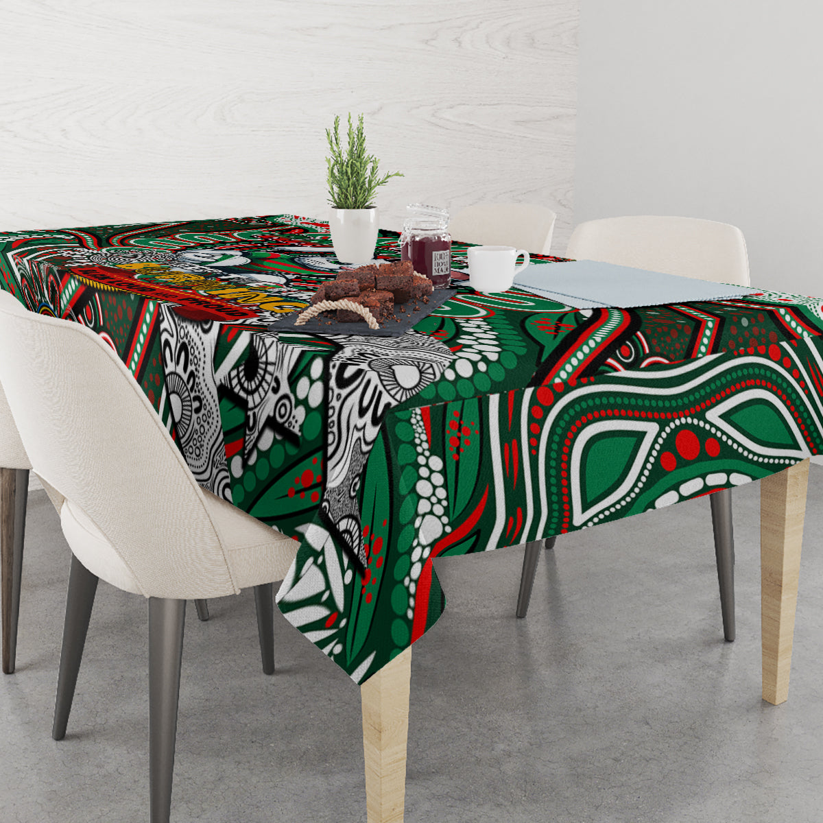 NAIDOC Week 2024 Rabbitohs Tablecloth Mascot Rugby