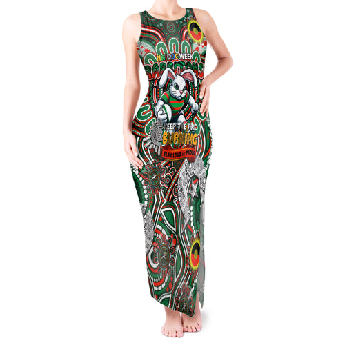 Custom NAIDOC Week 2024 Rabbitohs Tank Maxi Dress Mascot Rugby DT02