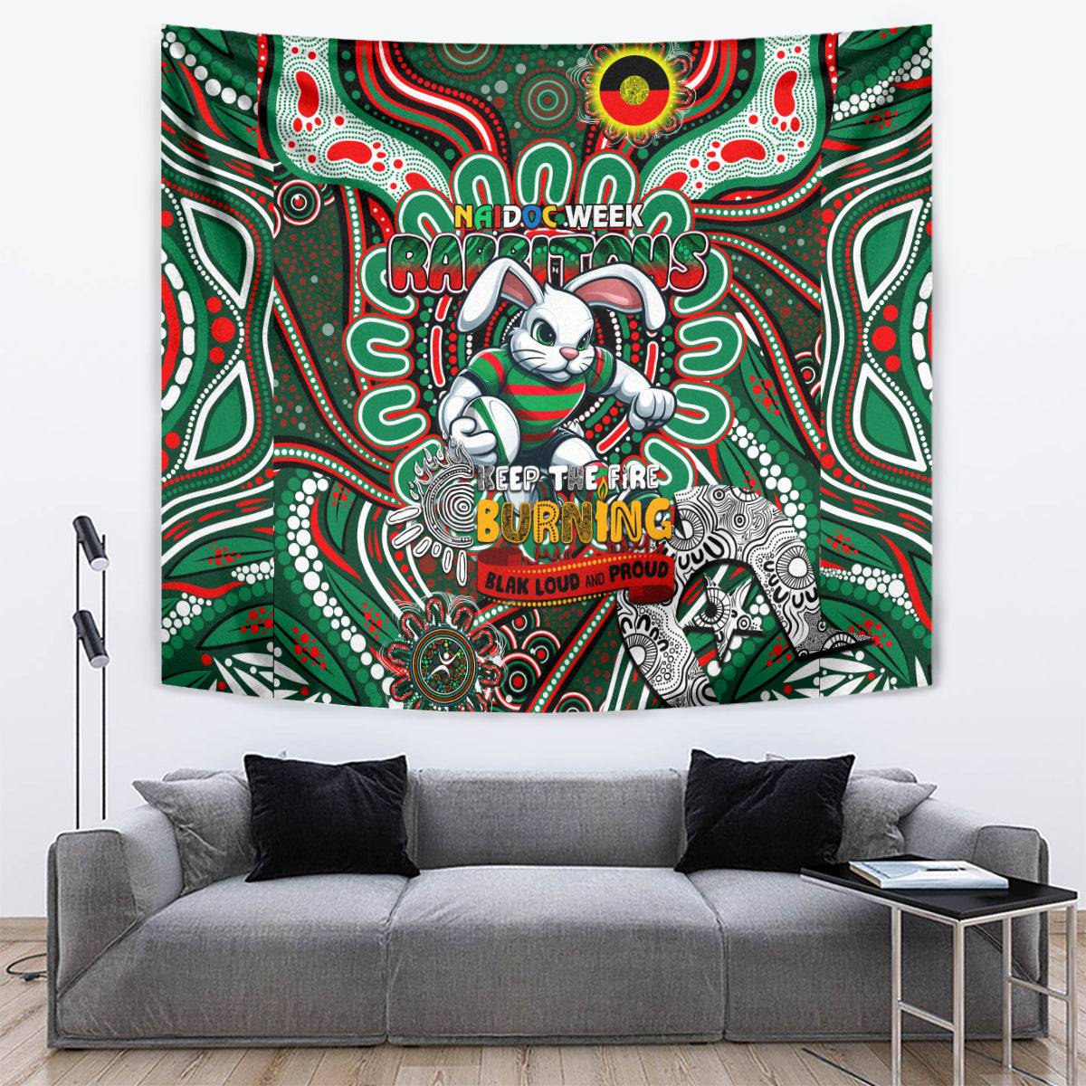 NAIDOC Week 2024 Rabbitohs Tapestry Mascot Rugby