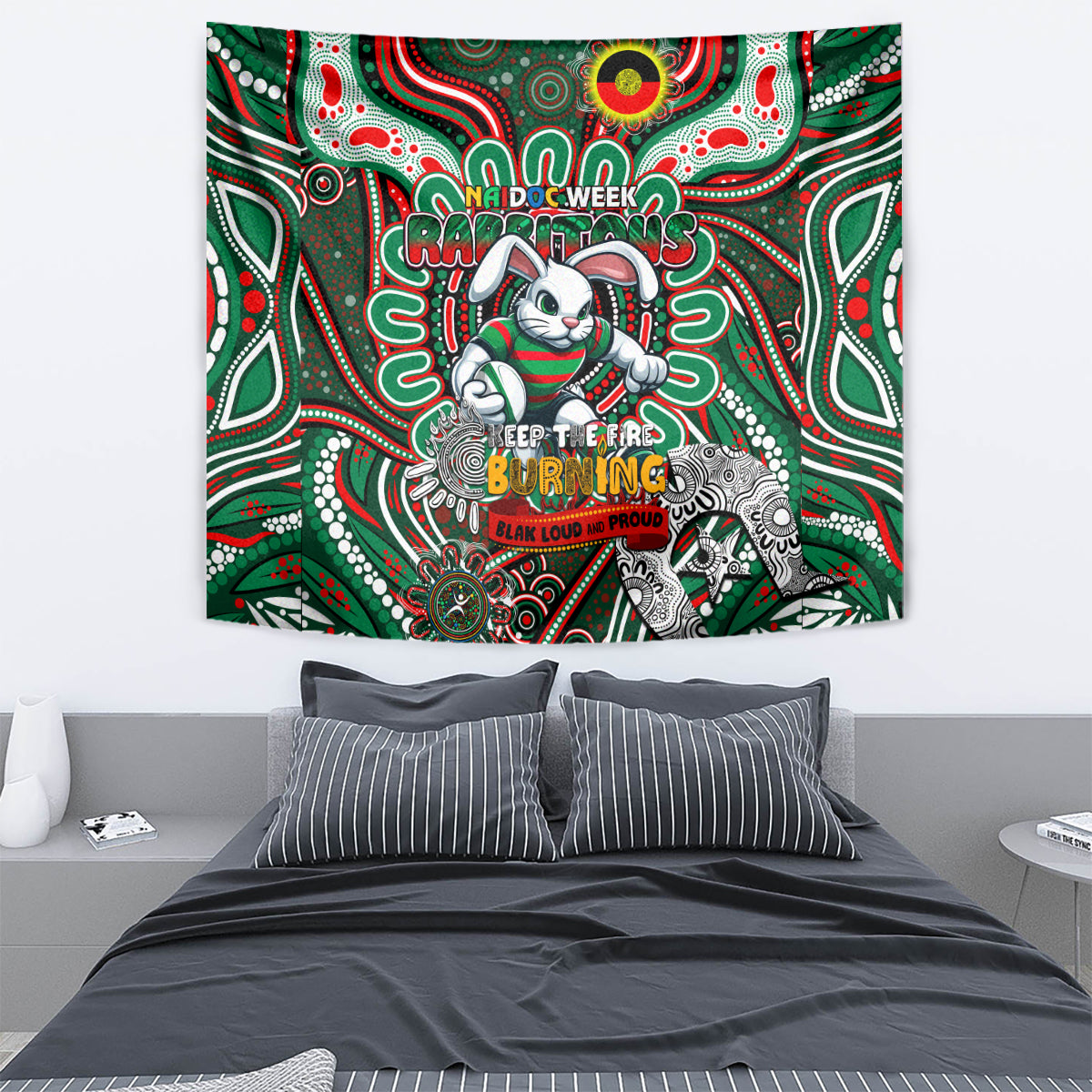 NAIDOC Week 2024 Rabbitohs Tapestry Mascot Rugby