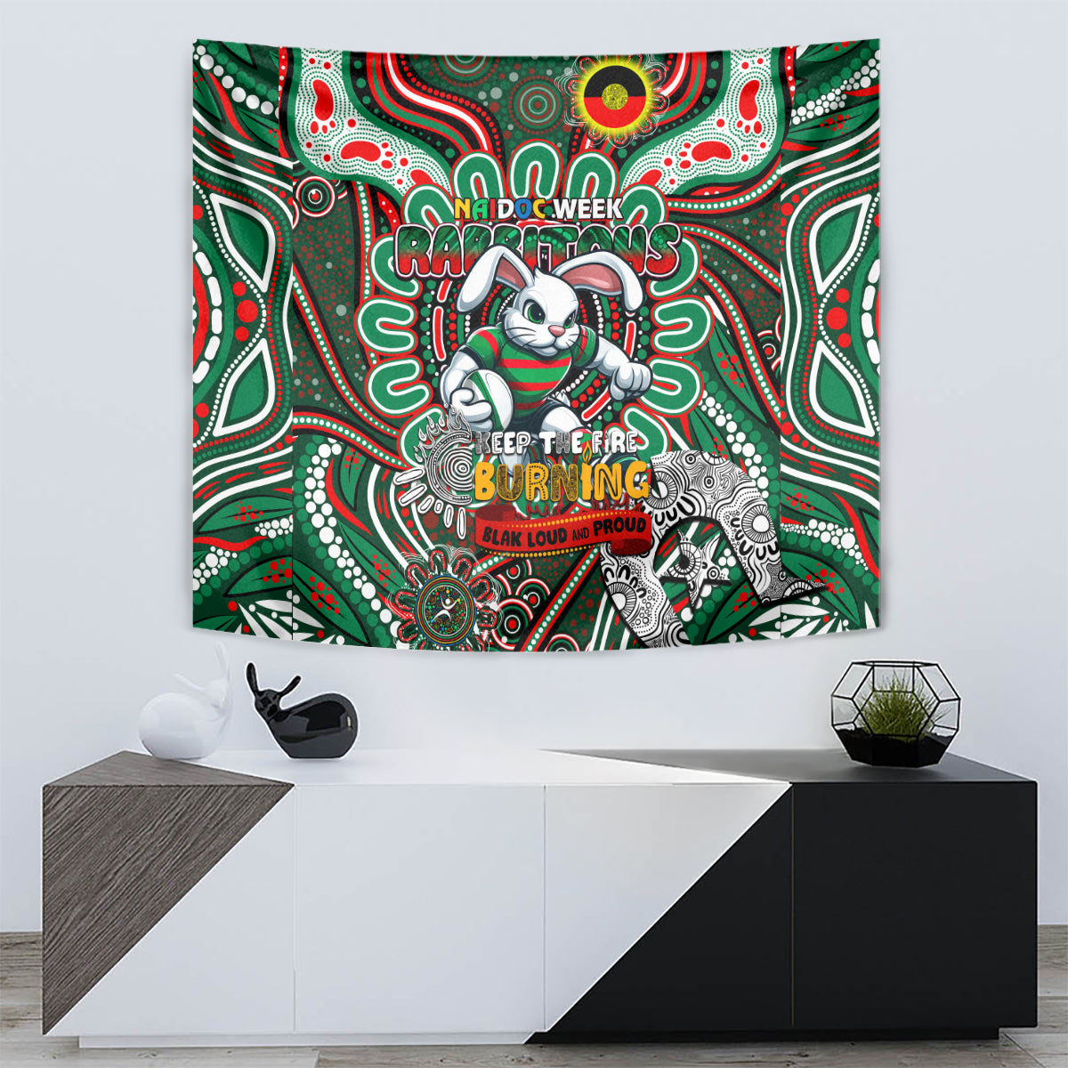 NAIDOC Week 2024 Rabbitohs Tapestry Mascot Rugby
