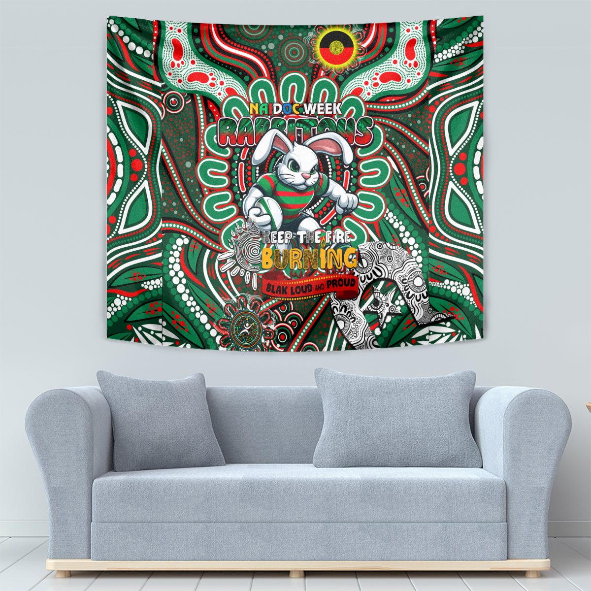 NAIDOC Week 2024 Rabbitohs Tapestry Mascot Rugby