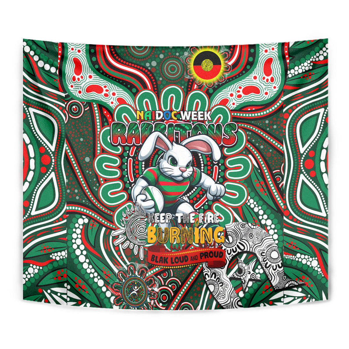 NAIDOC Week 2024 Rabbitohs Tapestry Mascot Rugby