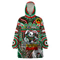 Custom NAIDOC Week 2024 Rabbitohs Wearable Blanket Hoodie Mascot Rugby DT02
