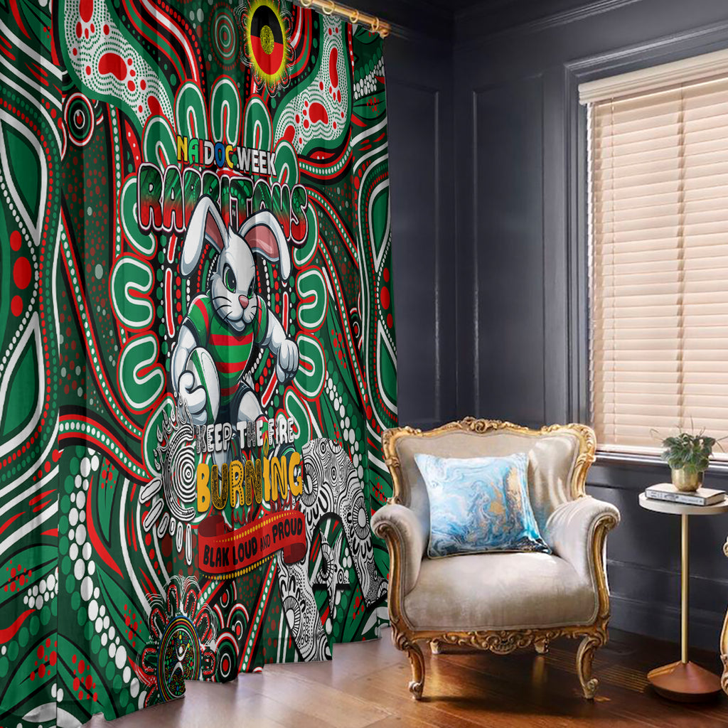NAIDOC Week 2024 Rabbitohs Window Curtain Mascot Rugby