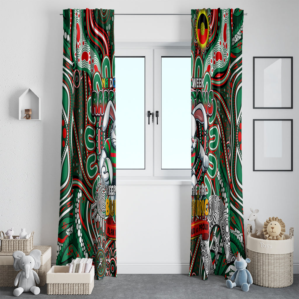 NAIDOC Week 2024 Rabbitohs Window Curtain Mascot Rugby
