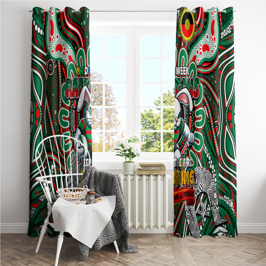 NAIDOC Week 2024 Rabbitohs Window Curtain Mascot Rugby