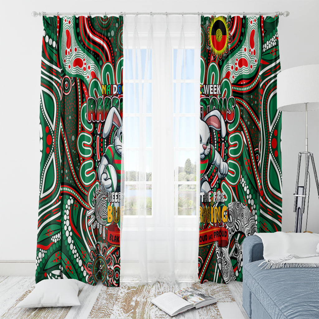 NAIDOC Week 2024 Rabbitohs Window Curtain Mascot Rugby