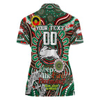 Custom NAIDOC Week 2024 Rabbitohs Women Polo Shirt Mascot Rugby DT02