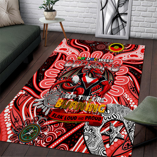 NAIDOC Week 2024 Dragons Area Rug Mascot Rugby