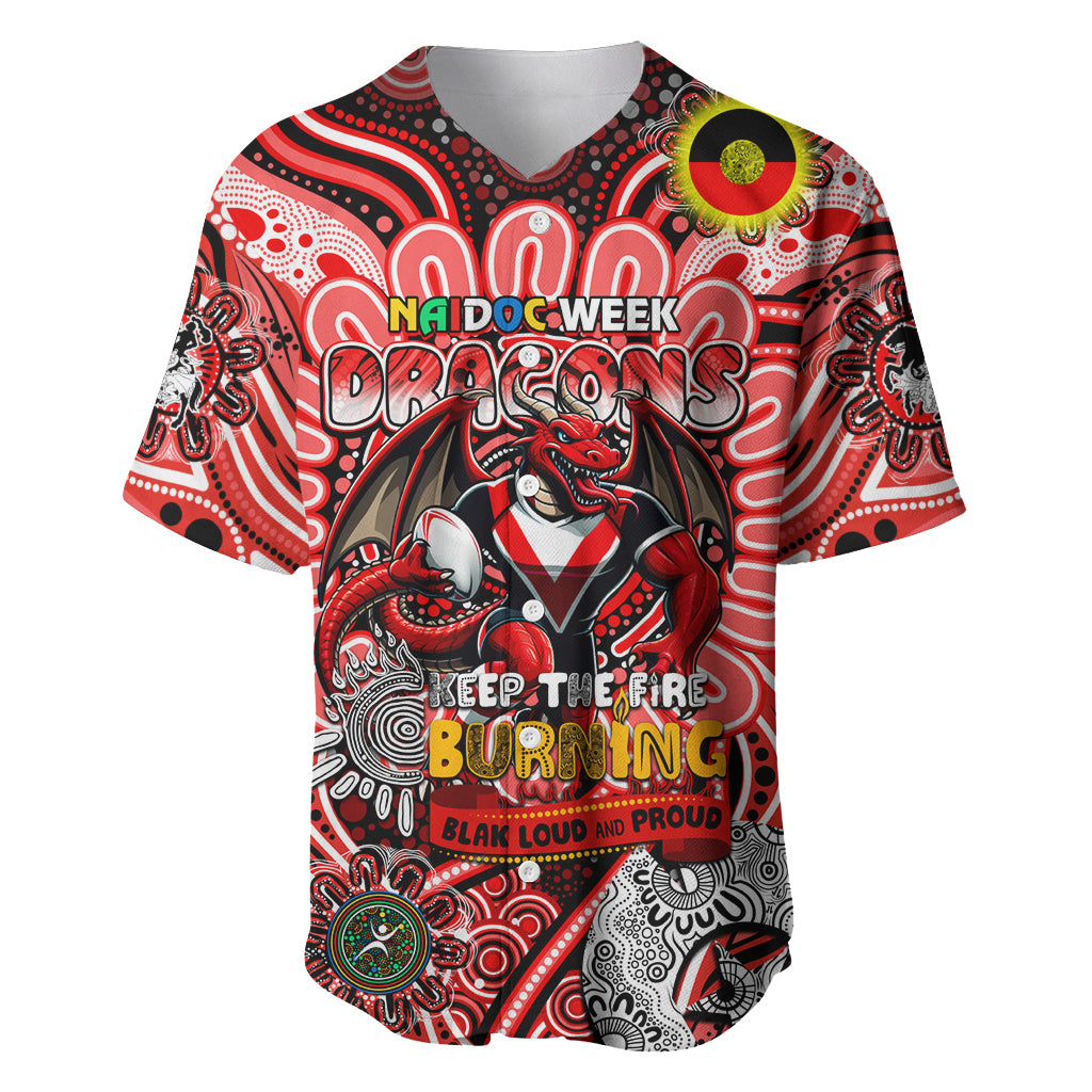 Custom NAIDOC Week 2024 Dragons Baseball Jersey Mascot Rugby