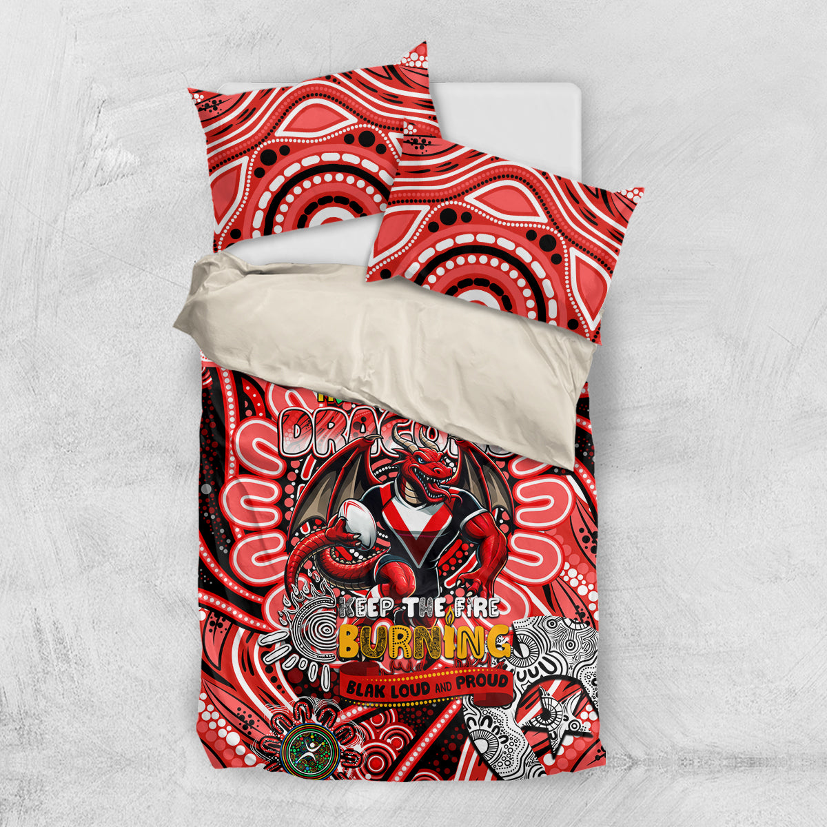 NAIDOC Week 2024 Dragons Bedding Set Mascot Rugby