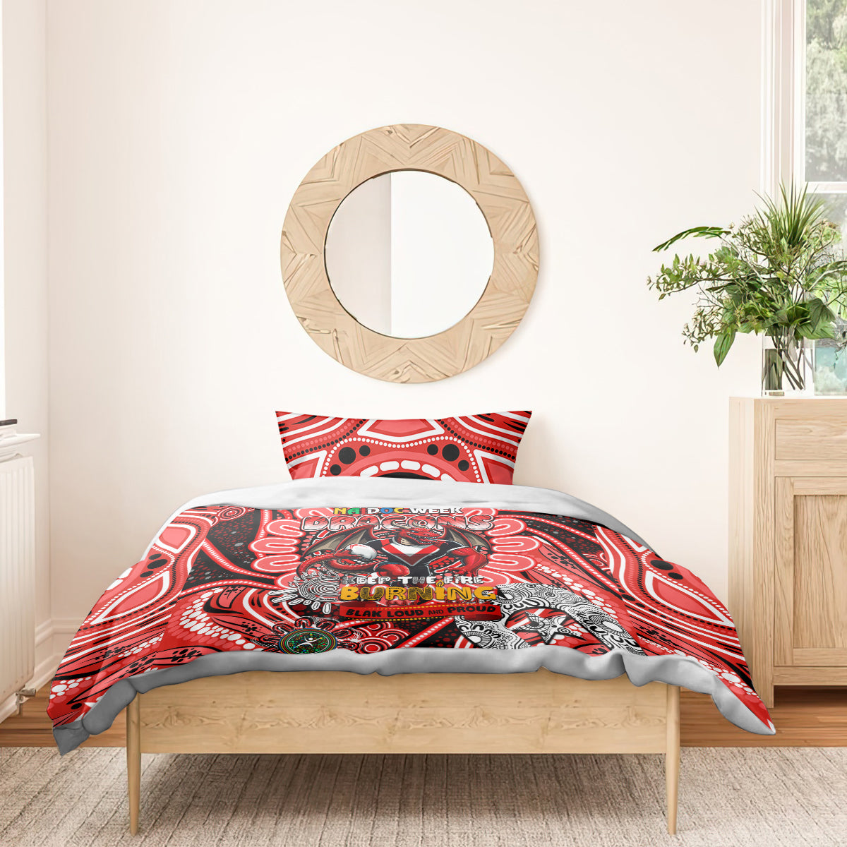 NAIDOC Week 2024 Dragons Bedding Set Mascot Rugby