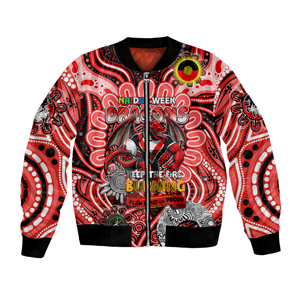 Custom NAIDOC Week 2024 Dragons Bomber Jacket Mascot Rugby