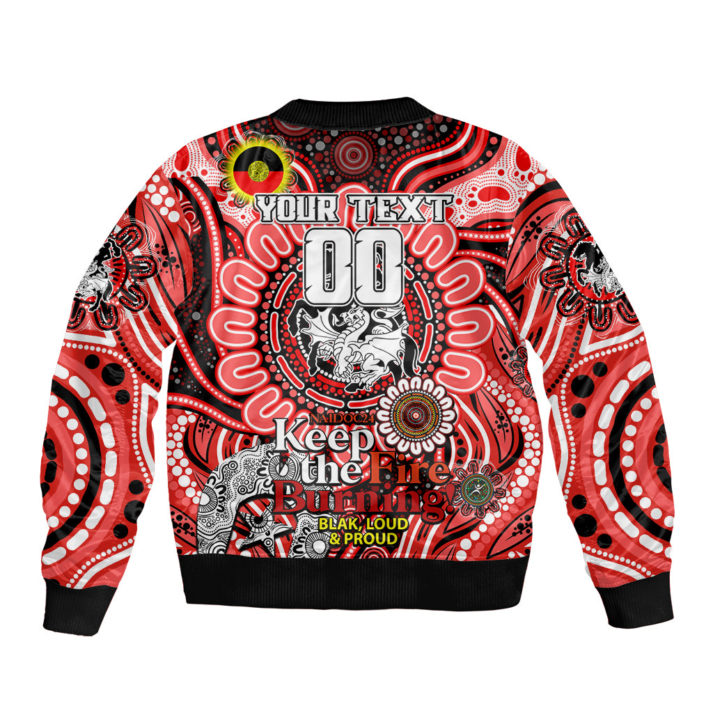 Custom NAIDOC Week 2024 Dragons Bomber Jacket Mascot Rugby