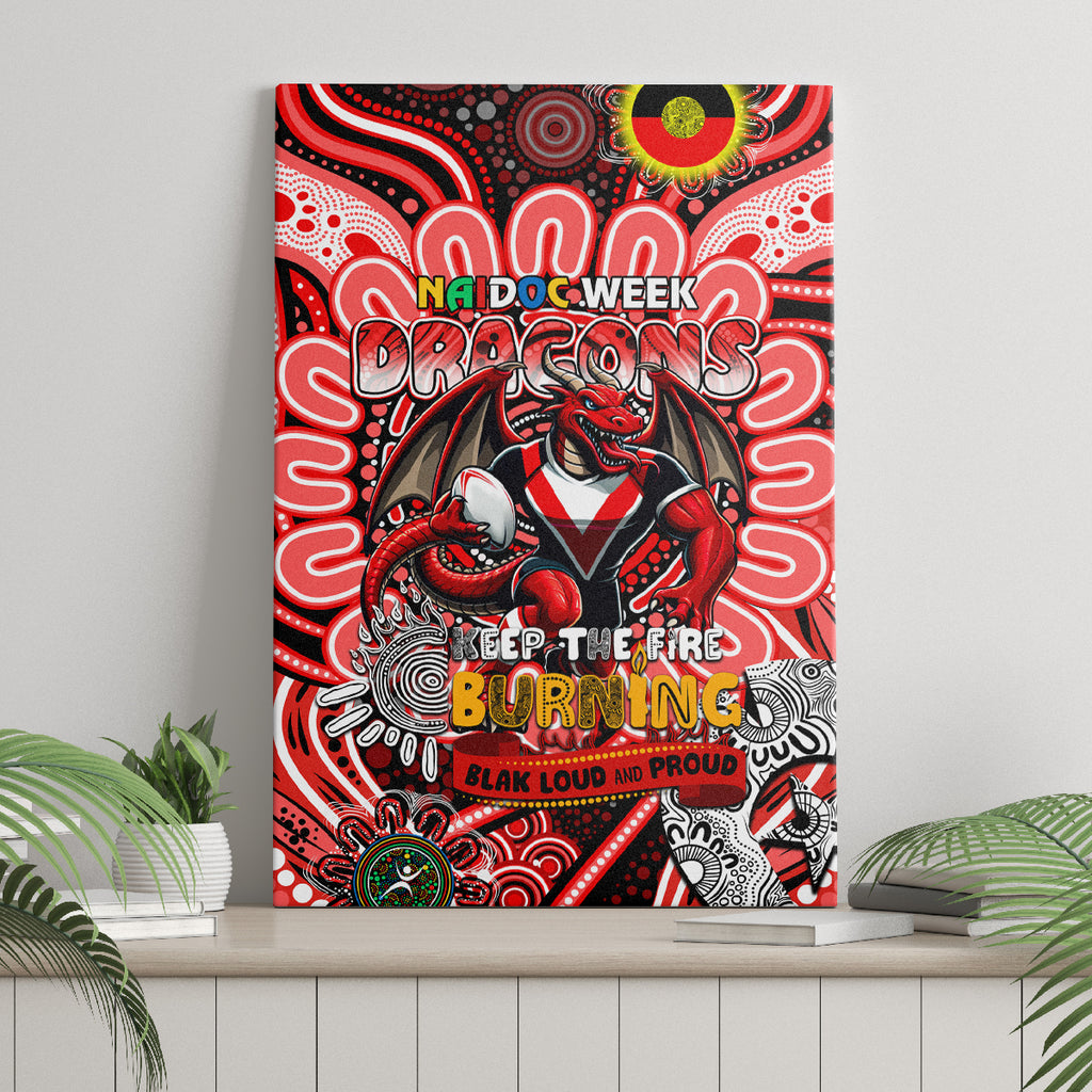 NAIDOC Week 2024 Dragons Canvas Wall Art Mascot Rugby