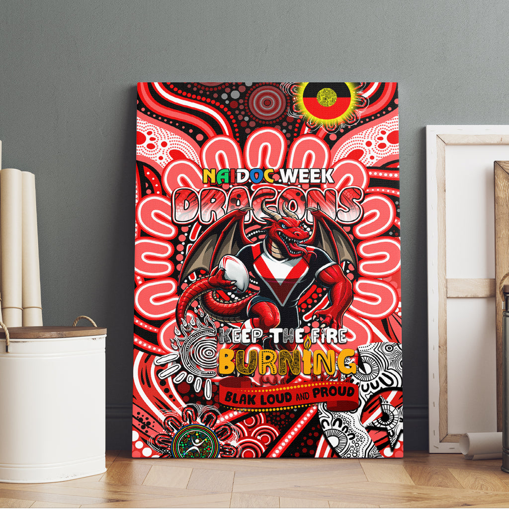 NAIDOC Week 2024 Dragons Canvas Wall Art Mascot Rugby