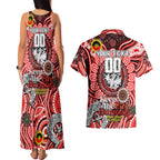 Custom NAIDOC Week 2024 Dragons Couples Matching Tank Maxi Dress and Hawaiian Shirt Mascot Rugby