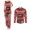Custom NAIDOC Week 2024 Dragons Couples Matching Tank Maxi Dress and Long Sleeve Button Shirt Mascot Rugby