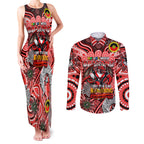 Custom NAIDOC Week 2024 Dragons Couples Matching Tank Maxi Dress and Long Sleeve Button Shirt Mascot Rugby