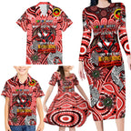 Custom NAIDOC Week 2024 Dragons Family Matching Long Sleeve Bodycon Dress and Hawaiian Shirt Mascot Rugby