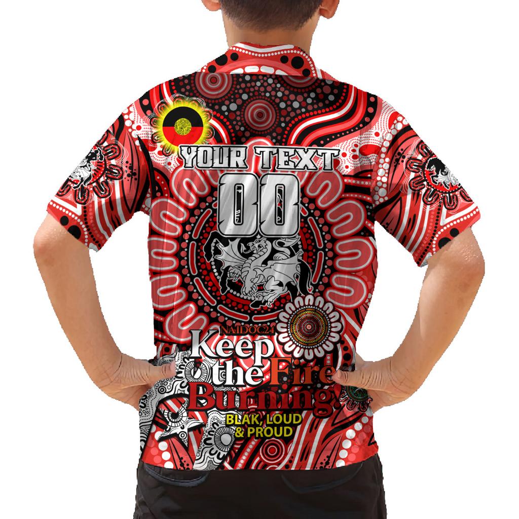 Custom NAIDOC Week 2024 Dragons Family Matching Long Sleeve Bodycon Dress and Hawaiian Shirt Mascot Rugby