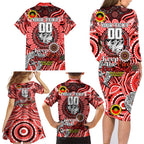 Custom NAIDOC Week 2024 Dragons Family Matching Long Sleeve Bodycon Dress and Hawaiian Shirt Mascot Rugby