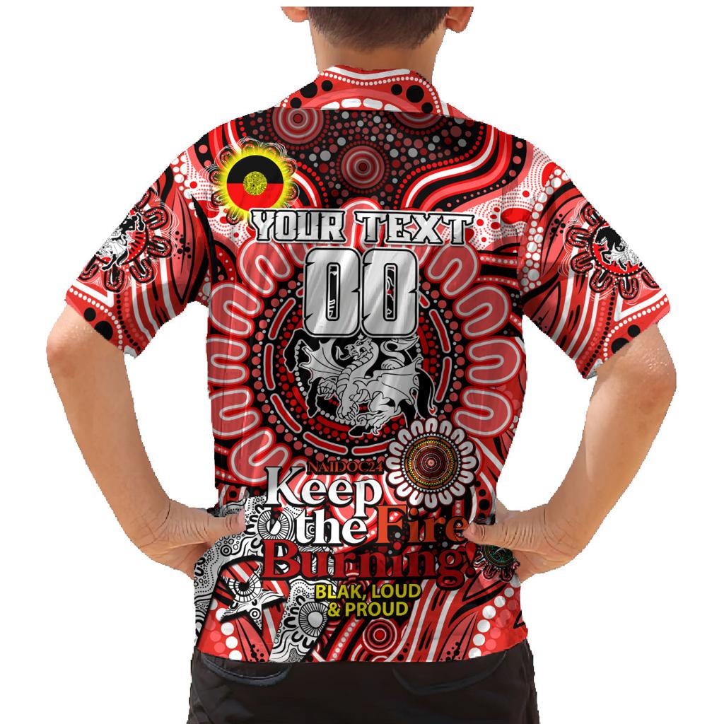 Custom NAIDOC Week 2024 Dragons Family Matching Mermaid Dress and Hawaiian Shirt Mascot Rugby