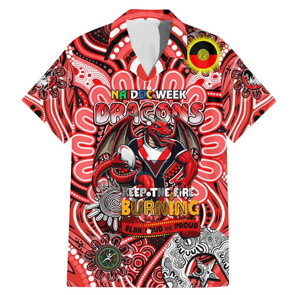 Custom NAIDOC Week 2024 Dragons Family Matching Mermaid Dress and Hawaiian Shirt Mascot Rugby