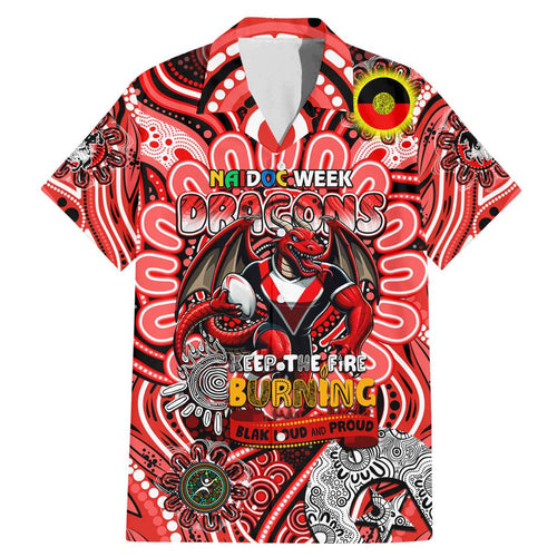 Custom NAIDOC Week 2024 Dragons Family Matching Mermaid Dress and Hawaiian Shirt Mascot Rugby