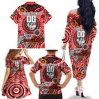Custom NAIDOC Week 2024 Dragons Family Matching Off The Shoulder Long Sleeve Dress and Hawaiian Shirt Mascot Rugby