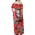 Custom NAIDOC Week 2024 Dragons Family Matching Off Shoulder Maxi Dress and Hawaiian Shirt Mascot Rugby