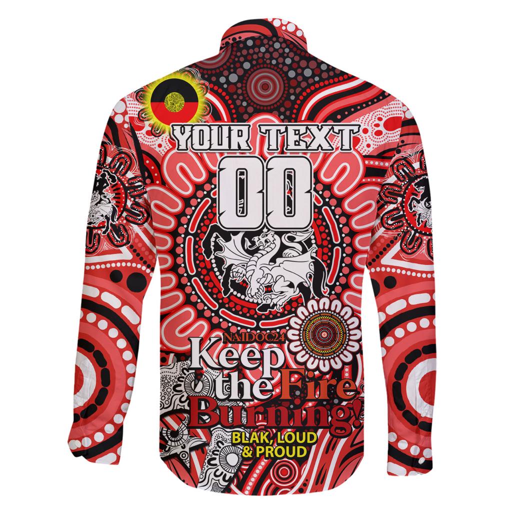 Custom NAIDOC Week 2024 Dragons Family Matching Off Shoulder Short Dress and Hawaiian Shirt Mascot Rugby