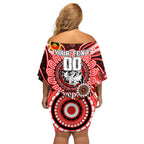 Custom NAIDOC Week 2024 Dragons Family Matching Off Shoulder Short Dress and Hawaiian Shirt Mascot Rugby
