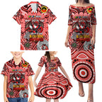 Custom NAIDOC Week 2024 Dragons Family Matching Puletasi and Hawaiian Shirt Mascot Rugby