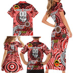 Custom NAIDOC Week 2024 Dragons Family Matching Short Sleeve Bodycon Dress and Hawaiian Shirt Mascot Rugby