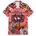 Custom NAIDOC Week 2024 Dragons Family Matching Short Sleeve Bodycon Dress and Hawaiian Shirt Mascot Rugby