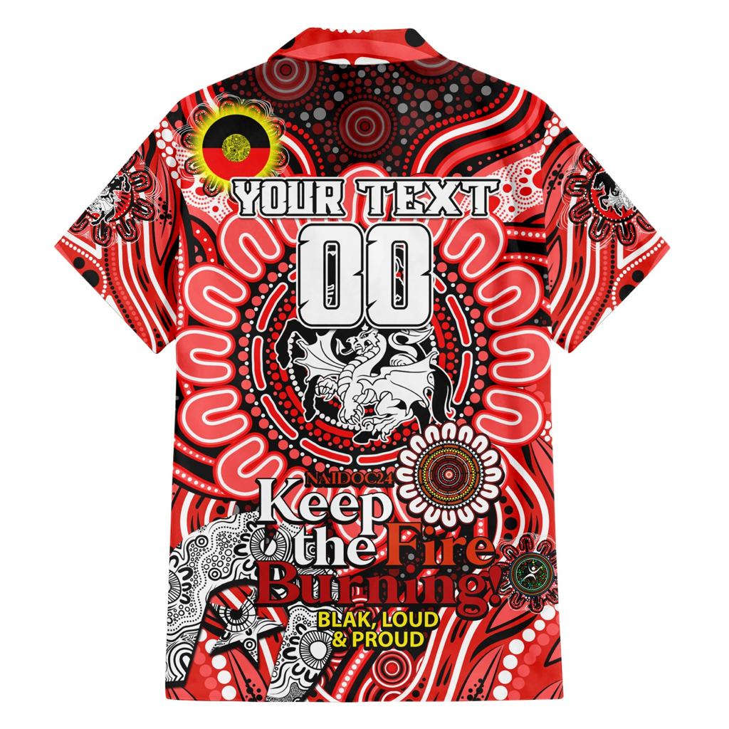 Custom NAIDOC Week 2024 Dragons Family Matching Short Sleeve Bodycon Dress and Hawaiian Shirt Mascot Rugby