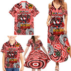 Custom NAIDOC Week 2024 Dragons Family Matching Summer Maxi Dress and Hawaiian Shirt Mascot Rugby