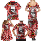 Custom NAIDOC Week 2024 Dragons Family Matching Summer Maxi Dress and Hawaiian Shirt Mascot Rugby