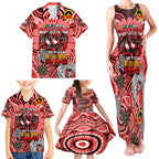 Custom NAIDOC Week 2024 Dragons Family Matching Tank Maxi Dress and Hawaiian Shirt Mascot Rugby
